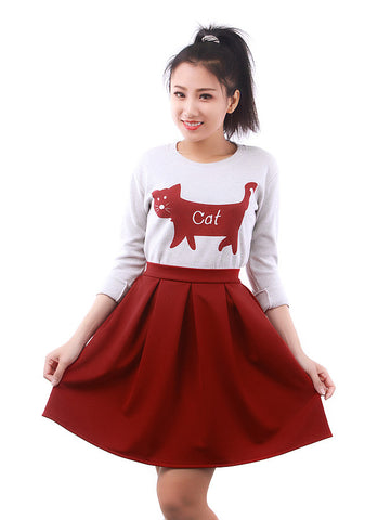 Pleated skirt fashion pancake